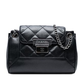 Chanel Tweedehands Mini Gequilt Caviar Accordion Flap
