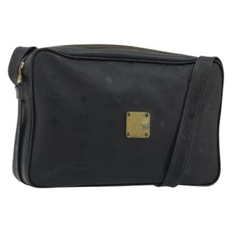 MCM Pre-owned Shoulder Bag - Dames - Pre-owned - Zwart - Maat: ONE Size Leer