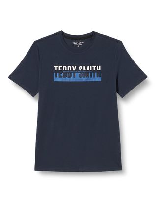 Teddy Smith Mens Gordon Mc T-Shirt, Total Navy, L