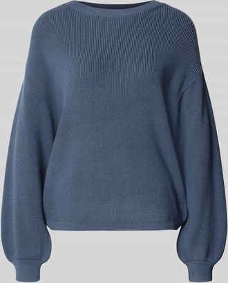 Moss Copenhagen Strickpullover aus Viskose-Mix Modell Silda Rachelle in Rauchblau, Gr&ouml;&szlig;e L/XL