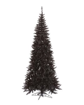 Vickerman 9Ft Black Fir Slim Artificial Christmas Tree, Unlit