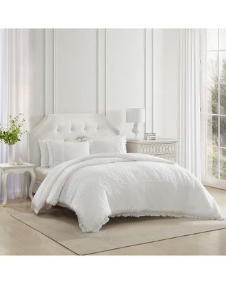 Laura Ashley Eyelet Ruffle Microfiber Comforter Bedding Set