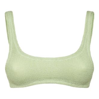 MC2 Saint Barth Naima Crinkle Bralette Bikini Top - female - MC2 Saint Barth - Sleeveless Tops - Green - S/M - Tops