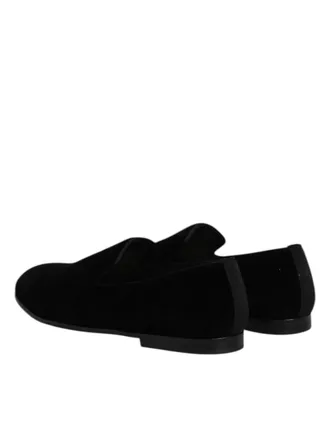 Dolce & Gabbana Velvet Slip-On Loafer - Black