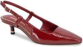 Kenneth Cole Martha Slingback Kitten Heel Pump in Rio Red Patent at Nordstrom Rack, Size 6.5