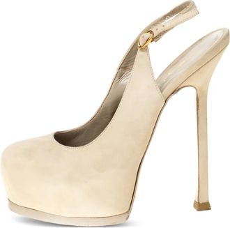 Saint Laurent Pumps con cinturino posteriore 135mm - Toni neutri