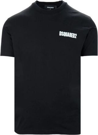 Dsquared2 S74Gd 0903 Top - Heren - T-shirts - Zwart - 2XL - Katoen - Tops