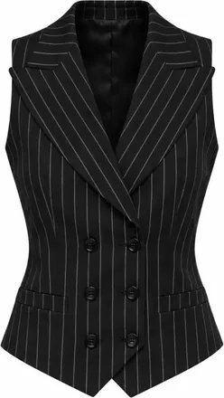 Dolce & Gabbana Gilet Tessuto - - Jackets - Donna - Nero - S