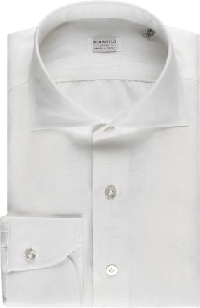 Borriello White Classic Collar Linen Shirt