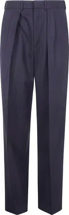 Tom Ford Solid Satin Stripe Double Pleat Pants