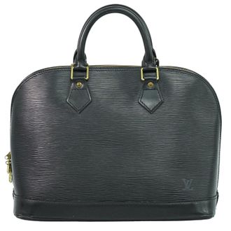 Louis Vuitton Alma Handbag Epi Leather Black Leather Handbag (Pre-Owned)