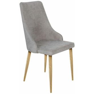 Home Heavenly Home Heavenly - Pack 4 Sillas Comedor Bergen. Elegante Silla Con Respaldo Envolvente Tela Antimanchas. Patas Metal Acabado Robl Color: Gris