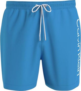 Calvin Klein Heren Polyester Zwemshort met Logo (Blauw)