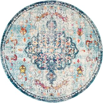 Safavieh Alfombra azul marino/azul claro 152 x 152 cm