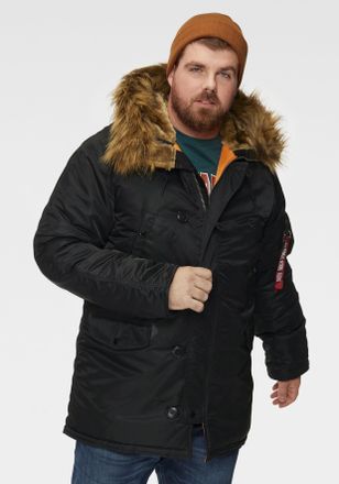 Alpha Industries Parka ALPHA INDUSTRIES N3B VF 59, Herren, Gr. XXL, schwarz, Web, Obermaterial: 100% Nylon. Futter: 100% Nylon. Wattierung: 100% Polyester, unifarben, 