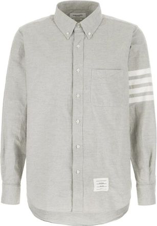 Thom Browne Camicie Shirt - Heren - Casual Overhemden - Grijs - L - Katoen - Overhemden