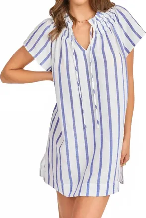 Sadie & Sage Daytrip Striped Mini Dress In Blue