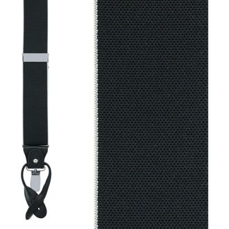 Trafalgar Store Big & Tall Maddox 35mm Convertible Suspenders in Black at Nordstrom, Size One Size Big