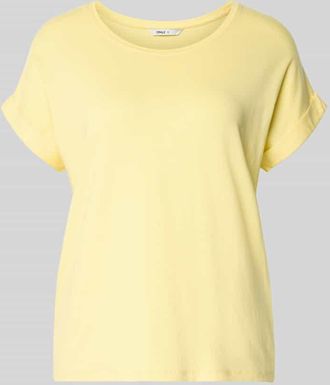 Only Regular Fit T-Shirt aus Viskose-Mix Modell MOSTER in Pastellgelb, Gr&ouml;&szlig;e XL