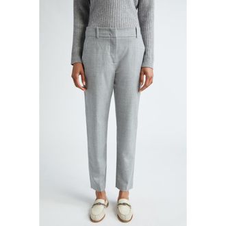 Eleventy Tapered Virgin Wool Blend Pants in Grey at Nordstrom, Size 6 Us