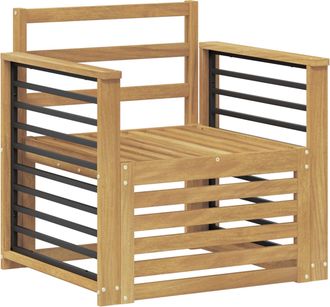 vidaXL Conjunto De Sof&aacute;s De Exterior Madera De Acacia S&oacute;lida Blanco Vidaxl