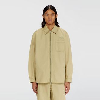 Diesel Ripstop shirt with zip closure - Shirts - Man - Beige