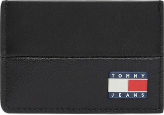 Tommy Jeans Portacarte nero con logo a bandiera heritage