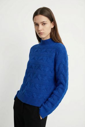 Vero Moda Strickpullover VERO MODA VMVIRGO LS HIGHNECK PULLOVER BF, Damen, Gr. XL, surf the web detail:with melange, Strick, Obermaterial: 89% Polyester, 11% Po