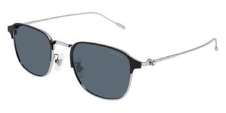 Montblanc MB0189S 006 Mens Sunglasses Silver Size 54