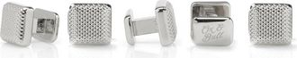 Cufflinks Inc. Mens Set of 5 Textured Square Shirt Studs in Silver at Nordstrom