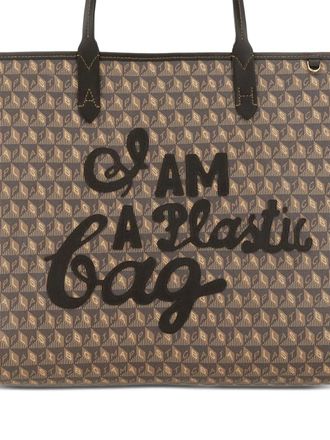 Anya Hindmarch patterned top-handle shoulder bag - Brown