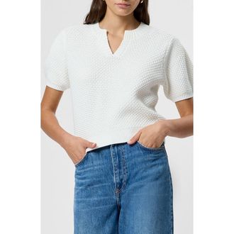 French Connection Remy Puff Sleeve Sweater in Summer White at Nordstrom, Size X-Small