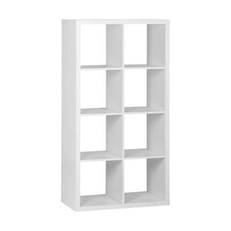 Sweeek Estanter&iacute;a est&aacute;ndar, 4 niveles, 8 compartimentos, blanco