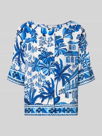 Christian Berg Regular Fit Bluse aus Viskose-Mix in Dunkelblau, Gr&ouml;&szlig;e 34