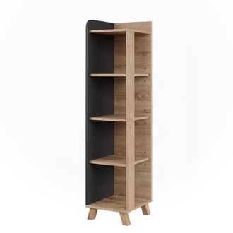 Vicco Estanter&iacute;a De Ba&ntilde;o Karen, Sonoma/antracita, 30 X 128 Cm Con 4 Compartimentos