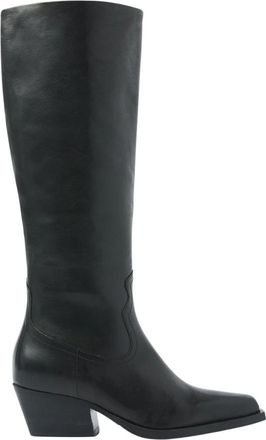 VIA VAI Do Ashley High Boots - Dames - Cowboylaarzen - Zwart - 39 EU - Leer - Schoenen