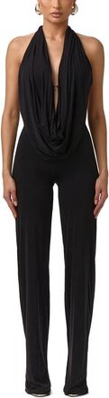 Naked Wardrobe Naked Halter Jumpsuit in Black at Nordstrom, Size X-Small