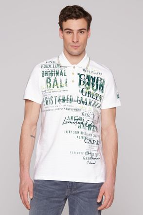 Camp David Poloshirt CAMP DAVID, Herren, Gr. L, gr&uuml;n (evergr&uuml;n), Single Jersey, Obermaterial: 100% Baumwolle, bedruckt, regular fit taillenbedeckt, Shirts Polosh