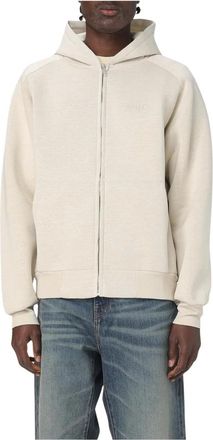 Autry Hoodies & sweatvesten, Heren, Beige, S, Crème Zip Up Hoodie Sweater