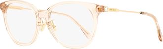 Jimmy Choo London Butterfly Crystal-Accented Eyeglasses - Nude
