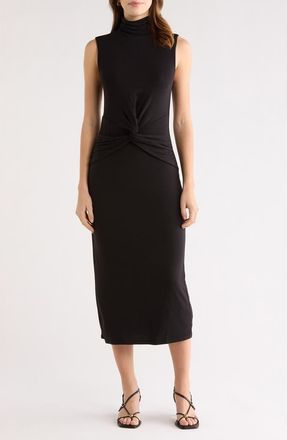 ASTR the Label Riana Sleeveless Turtleneck Dress in Black at Nordstrom, Size X-Small
