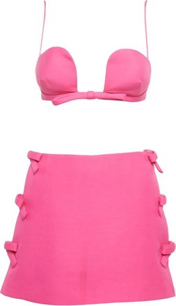 Valentino Driedelige set met strikdetail - Roze