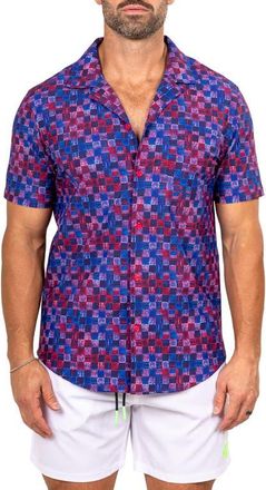 Maceoo Marthy Purple Camp Shirt at Nordstrom, Size 3