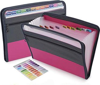OEM Organizador De Documentos Resistente Tipo Acorde&oacute;n Con Bolsillos Expandibles, Etiquetas Adhesivas Y Un Bolsillo Frontal Adecuado Para El Hogar, La Ofi