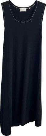 Bamford Black Merino Wool Asymmetric Dress Size M