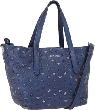 Jimmy Choo London Pre-owned Leren Handtas - Dames - Vintage Handtas - Blauw - ONE Size - Leer - Vintage