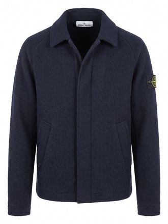 Stone Island Felted Rws Wool Cardigan