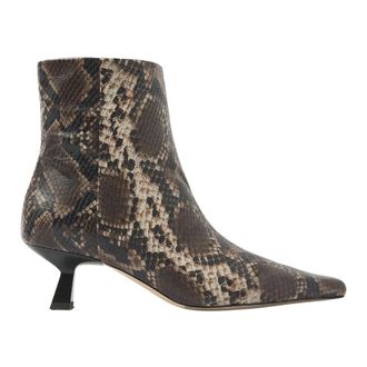 VIA VAI Suzy Franky Enkellaarsjes - Dames - Laarzen met Hak - Bruin - 39 EU - Leer - Schoenen