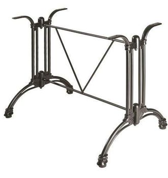 Netfurniture Azurone Table Base Continental Double Black Aluminium Table Base