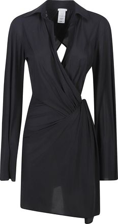 Amazu&igrave;n Mini Dress with Wrap-Style Front